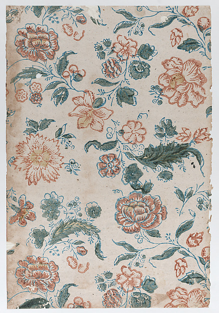 Sheet with overall floral pattern