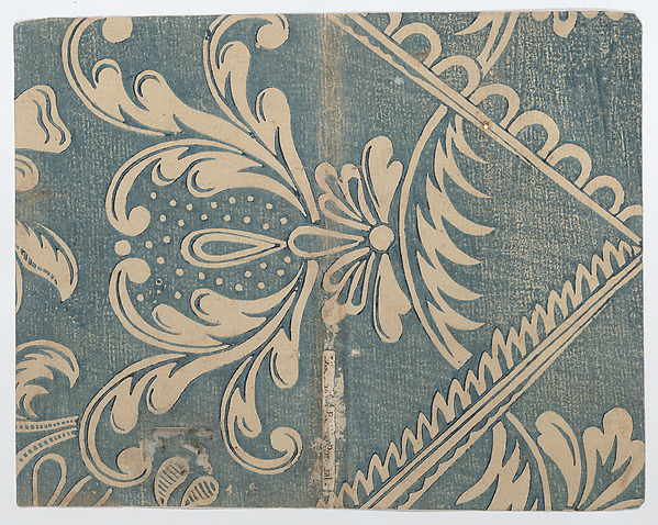 Book cover with rinceau and floral patterns