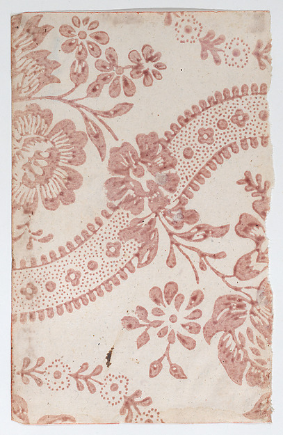Sheet with overall red floral pattern
