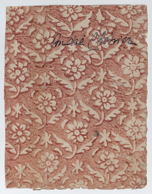 Sheet with overall red floral pattern by Anonymous, The Metropolitan Museum of Art