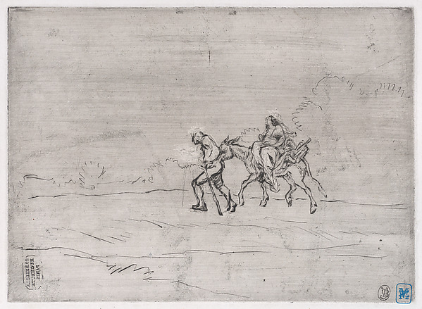 Flight into Egypt by Charles Jacque