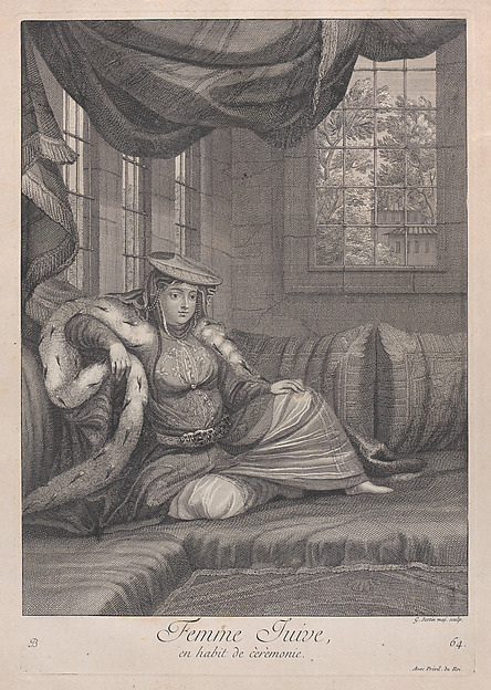 Femme Juive, en habit de cèrèmonie, plate 64 from "Recueil de cent estampes représentent differentes nations du Levant"
