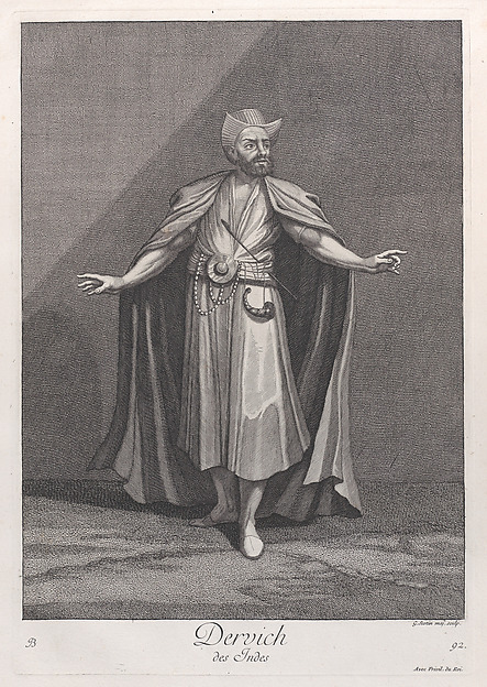 Dervich, des Indes, plate 92 from "Recueil de cent estampes représentent differentes nations du Levant"