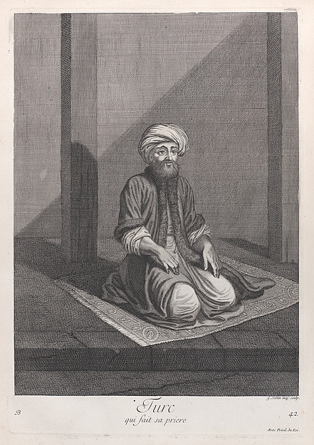 Turc, qui fait sa priere, plate 42 from "Recueil de cent estampes représentent differentes nations du Levant"