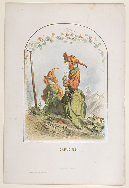 Capucine, from "Les Fleurs Animées" by J. J. Grandville, The Metropolitan Museum of Art