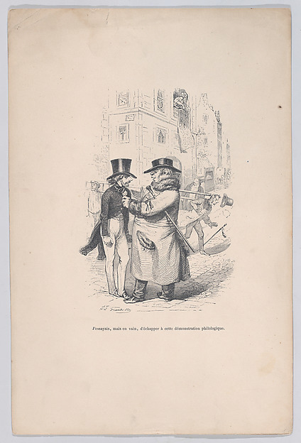 "I tried to escape from this philological discussion." from the Little Miseries of Human Life