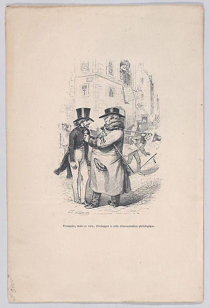 "I tried to escape from this philological discussion." from the Little Miseries of Human Life