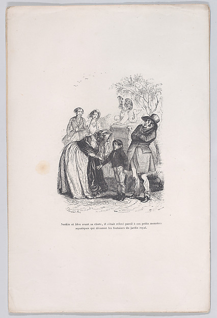 "He rose like those small sea monsters that decorate the fountains." from the Little Miseries of Human Life