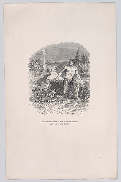 "Away from all help and without pants, on some deserted shore" from the Little Miseries of Human Life