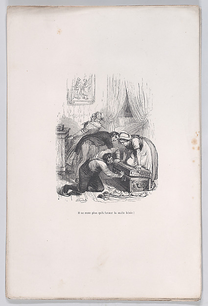 "All that remains is to close the blessed trunk!" from the Little Miseries of Human Life