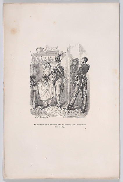 "We drew and barricaded ourselves in my kitchen; it truly a state of seige." from the Little Miseries of Human Life