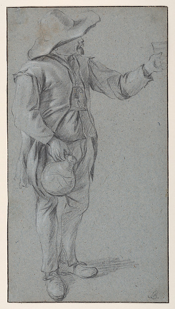 Study of a Standing Man Holding a Jug in his Right Hand and a Raised Glass in his Left