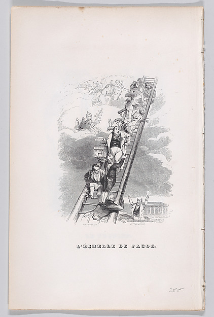 Jacob's Ladder, from "The Complete Works of Béranger" by J. J. Grandville