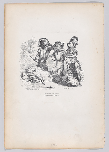 "The author of this attack is a delicate little wolf" from Scenes from the Private and Public Life of Animals