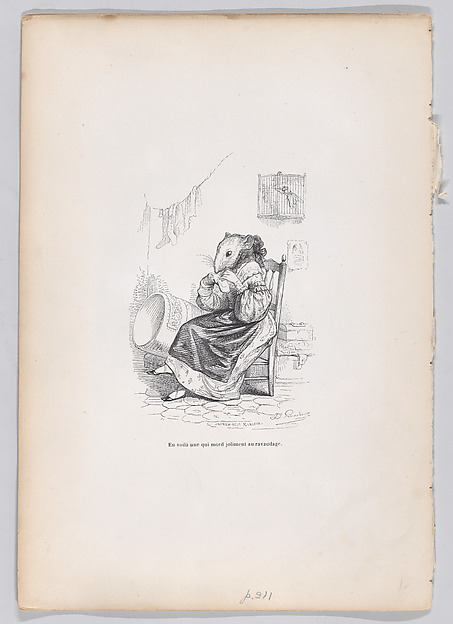 "Here is one who mends by nicely biting" from Scenes from the Private and Public Life of Animals
