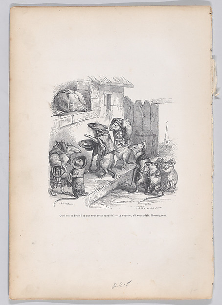 "What's that noise? and what does this scoundrel want?" from Scenes from the Private and Public Life of Animals