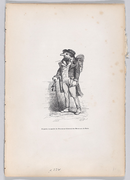 "I left as the Attorney-General of Moinraux in Paris" from Scenes from the Private and Public Life of Animals