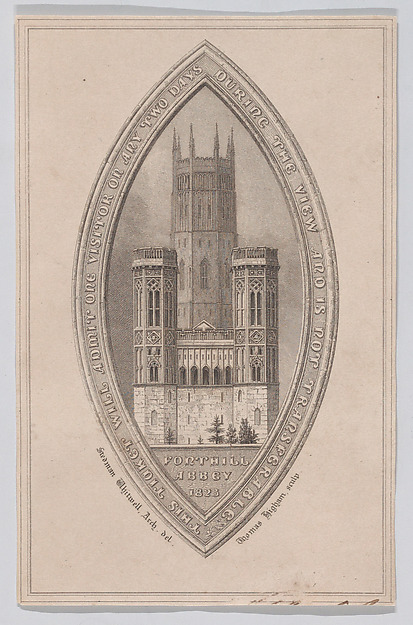 Admission Ticket for Fonthill Abbey