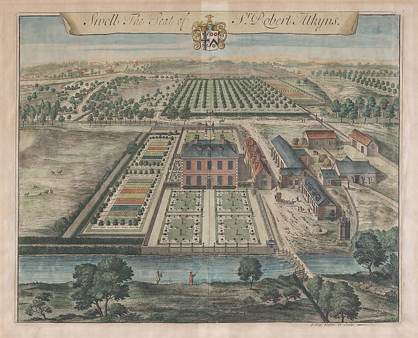 Swell, The Seat of Sir Robert Atkyns, plate 371 from "The Ancient and Present State of Gloucestershire"