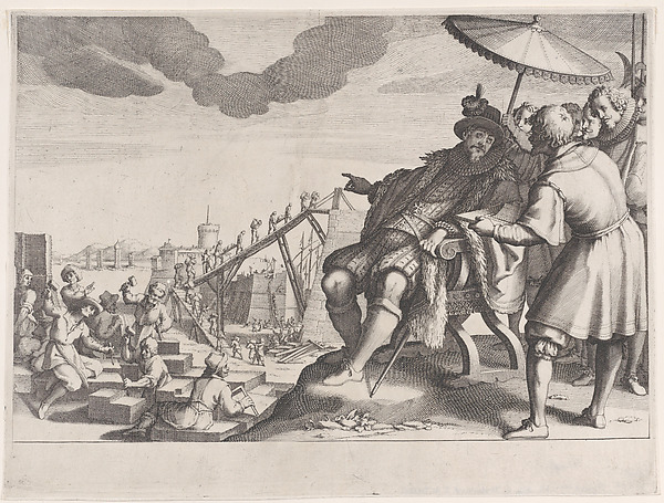 Le Grand Duc Fait Fortifier le Port de Livourne (The Grand Duke Fortifying the Port of Livourne), from La Vie de Ferdinand Ier de Médicis série appelée aussi Les Batailles des Médicis (The Life of Ferdinand I de'Medici also called The Medici Battles)