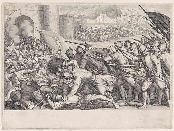 Les Troupes Forcent la Porte d'une Ville (The Troops Force Their Way Through the Gate of a City), from La Vie de Ferdinand Ier de Médicis série appelée aussi Les Batailles des Médicis (The Life of Ferdinand I de'Medici also called The Medici Battles)