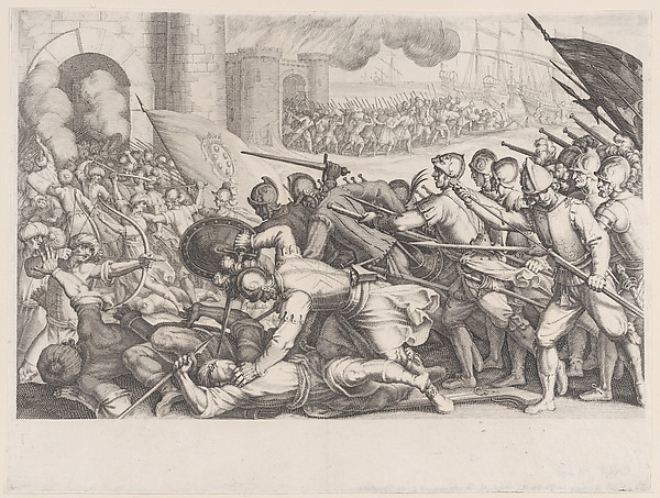 Les Troupes Forcent la Porte d'une Ville (The Troops Force Their Way Through the Gate of a City), from La Vie de Ferdinand Ier de Médicis série appelée aussi Les Batailles des Médicis (The Life of Ferdinand I de'Medici also called The Medici Battles)