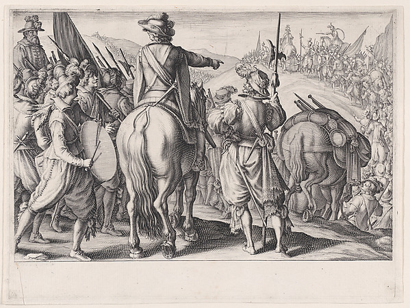 Les Troupes en Marche (The Marching Troops), from La Vie de Ferdinand Ier de Médicis série appelée aussi Les Batailles des Médicis (The Life of Ferdinand I de'Medici also called The Medici Battles)
