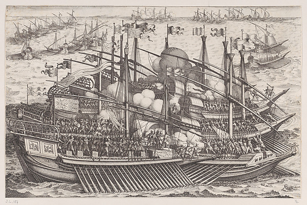 1er Combat Naval (First Naval Battle), from La Vie de Ferdinand Ier de Médicis série appelée aussi Les Batailles des Médicis (The Life of Ferdinand I de'Medici also called The Medici Battles)