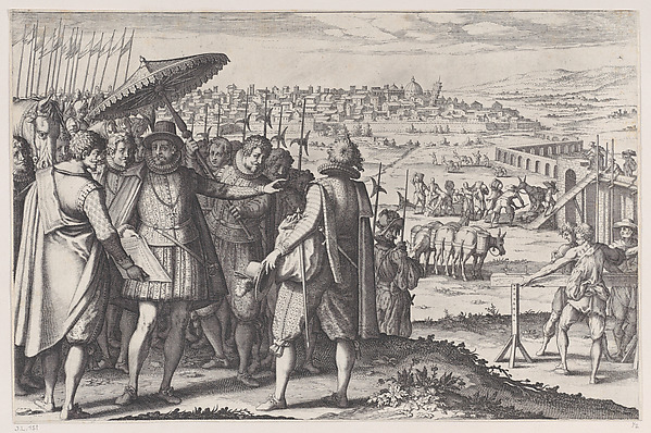 Restauration de L'Aqueduc de Pise (Restoring the Aqueduct in Pisa), from La Vie de Ferdinand Ier de Médicis série appelée aussi Les Batailles des Médicis (The Life of Ferdinand I de'Medici also called The Medici Battles)