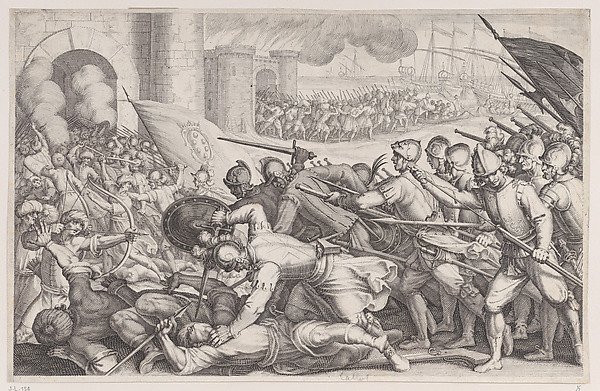 Les Troupes Forcent la Porte d'une Ville (The Troops Force Their Way Through the Gate of a City), from La Vie de Ferdinand Ier de Médicis série appelée aussi Les Batailles des Médicis (The Life of Ferdinand I de'Medici also called The Medici Battles)