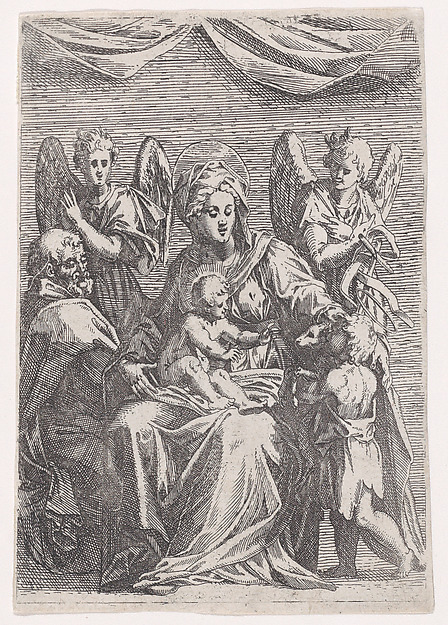 Holy Family with Two Angels by Jacques Callot