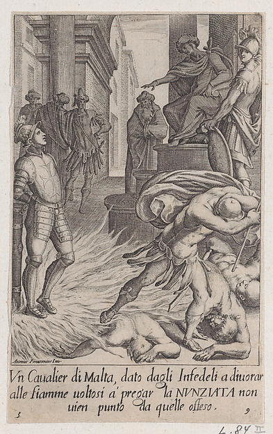 The Cavalier of Malta, from Scelta d'Alcuni Miracoli e Grazie della Santissima Nunziata di Firenze (Selection of Some Miracles and Graces that Occurred in the Church of the Annunziata in Florence)
