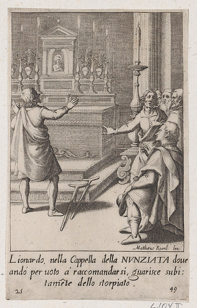 Leonardo, from Scelta d'Alcuni Miracoli e Grazie della Santissima Nunziata di Firenze (Selection of Some Miracles and Graces that Occurred in the Church of the Annunziata in Florence)