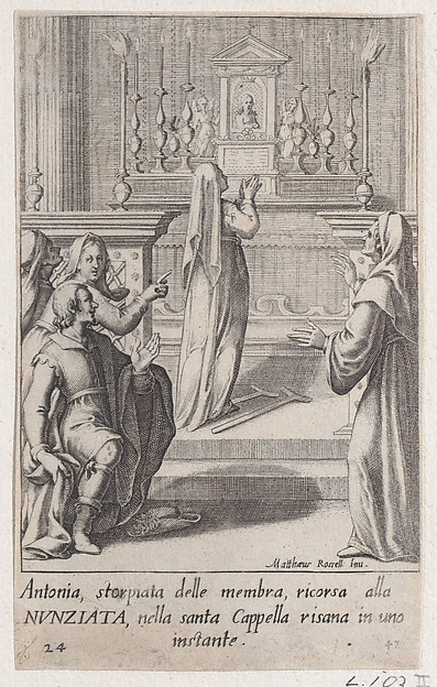 Antonia, from Scelta d'Alcuni Miracoli e Grazie della Santissima Nunziata di Firenze (Selection of Some Miracles and Graces that Occurred in the Church of the Annunziata in Florence)
