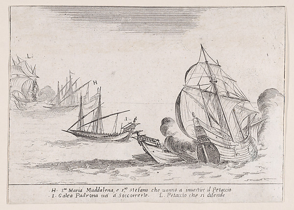 L'Abordage du Taccio (The Colission of Taccio), from Les Combats de Quatre Galères (The Battles of Four Galleys)