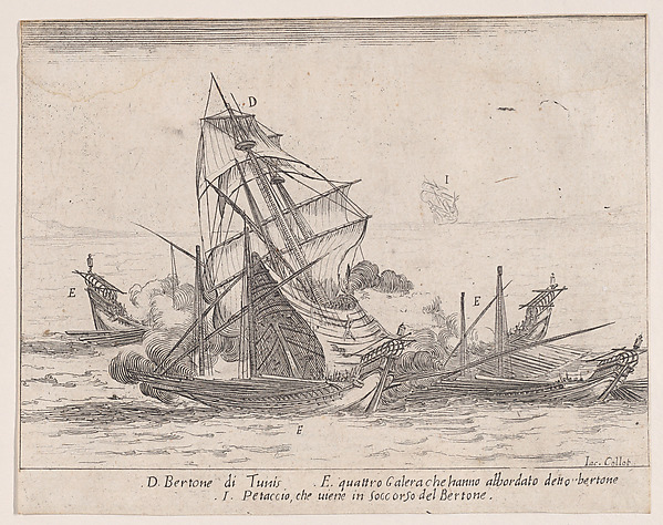 L'Abordage du "Bertone" (The Colission of "Bertone"), from Les Combats de Quatre Galères (The Battles of Four Galleys)