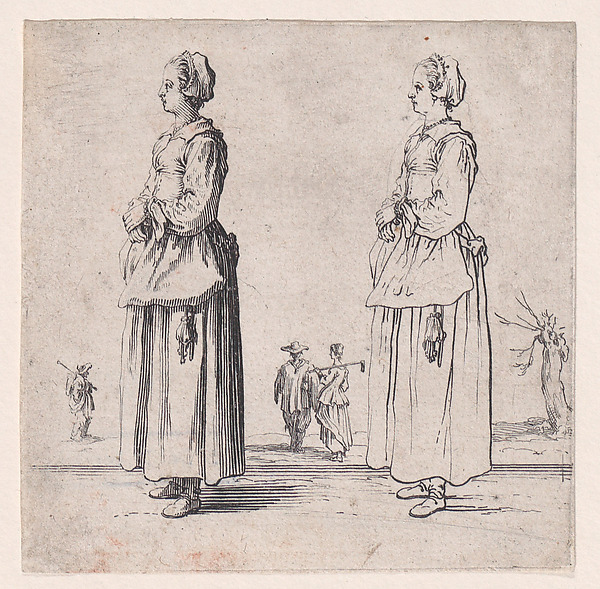 La Paysanne Tournée a Gauche, les Mains Appuyées l'Une sur l'Autre (The Peasant Woman Turned to the Left, One Hand Placed in the Other), from Varie Figure (Various Figures)