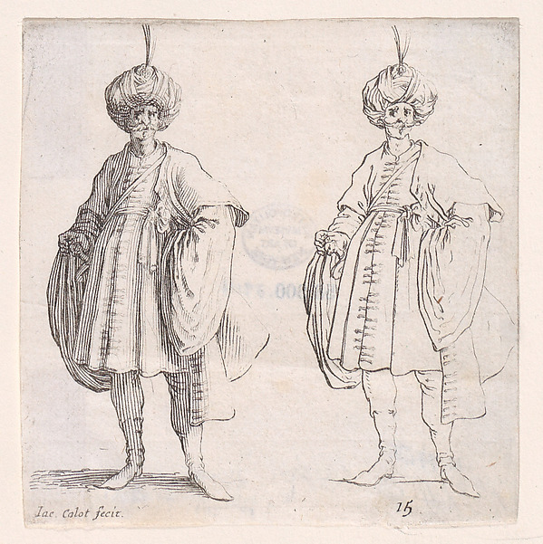 Turk Wearing Turban Seen from the Front, from Varie Figure (Various Figures), plate 15