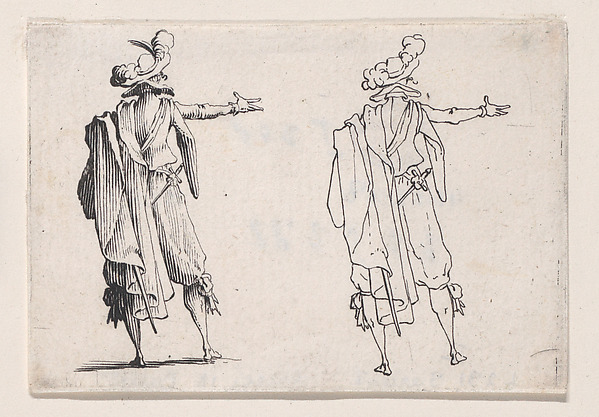 L'Homme Vu de Dos la Main Droite Tendue (Man Seen from Behind with his Right Hand Extended), from Les Caprices Series A, The Florence Set