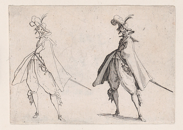 Le Gentilhomme au Grand Manteau, Vu de Face (The Gentleman with a Large Mantle, Viewed from the Front), from Les Caprices Series A, The Florence Set