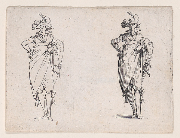 Le Gentilhomme de Face, La Main Droite Sur la Hanche (Gentleman Facing Foward, his Right Hand on his Hip), from Les Caprices Series A, The Florence Set