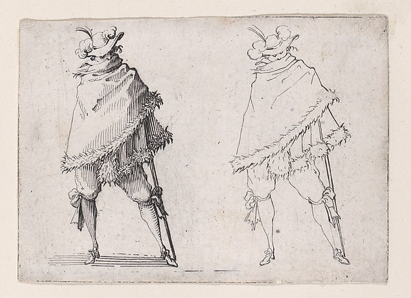L'Homme Enroulé dans son Manteau (The Man Wrapped in his Mantle), from Les Caprices Series A, The Florence Set
