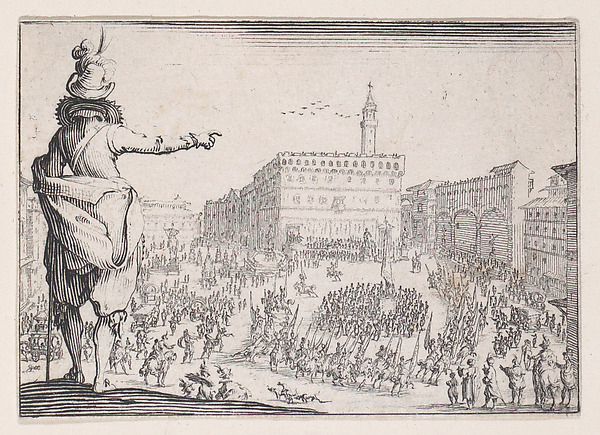 Une Fête sur la Place de la Signoria a Florence (A Festival on the Piazza della Signoria in Florence), from Les Caprices Series A, The Florence Set