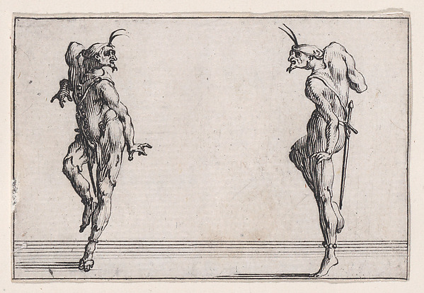 Les Deux Pantalons se Regardant (Men in Pantsuits Looking at Each Other), from Les Caprices Series A, The Florence Set