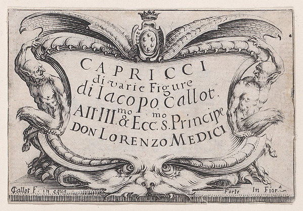 Frontispiece, from Les Caprices Series A, The Florence Set