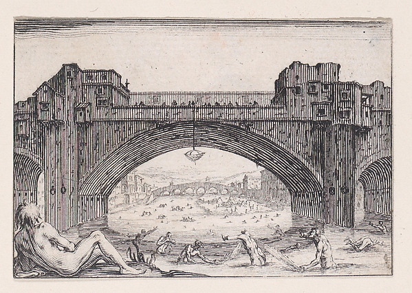 Le Ponte-Vecchio, a Florence (The Ponte-Vecchio in Florence), from Les Caprices Series A, The Florence Set