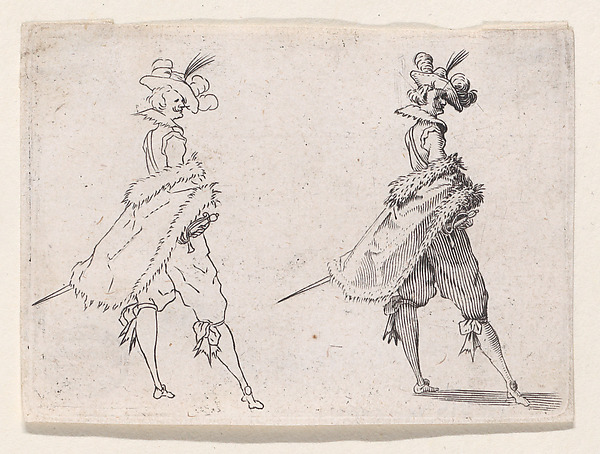 Reverse Copy of Le Gentilhomme au Manteau Posé sur la Hanche (Gentleman with his Mantle on his Hip), from "Les Caprices" Series A, The Florence Set