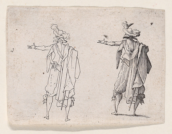 Reverse Copy of L'Homme vu de Dos, La Main Droit Tendue (Man Viewed from Behind, His Right Hand Extended), from "Les Caprices" Series A, The Florence Set