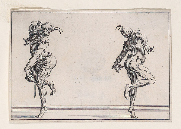 Les Deux Pantalons se Tournant le Dos (Two Men in Pantsuits Turned Away from Each Other), from Les Caprices Series A, The Florence Set