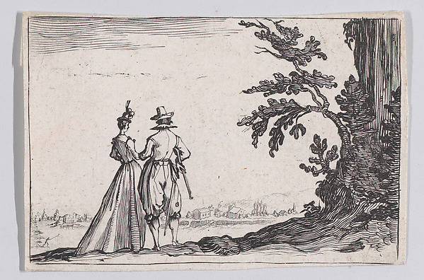 Reverse Copy of La Promenade (The Walk), from "Les Caprices" Series A, The Florence Set